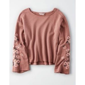 American Eagle Floral Sweater